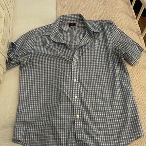 UNTUCKit Blue and White Checkered Shirt